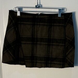 Free People Black and Green Plaid Women's Mini Skirt Size 4